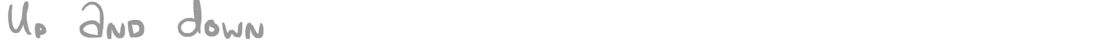 uP aND dOWN font preview